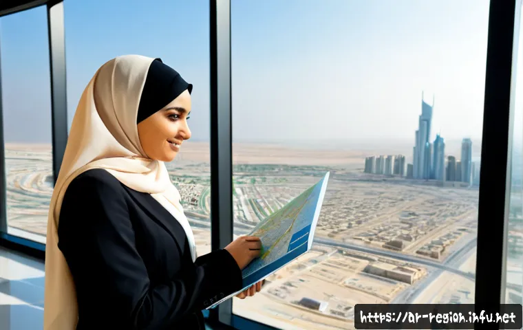 지역개발 업계의 최근 채용 동향 - Photorealistic regional development recruitment scene in a modern Gulf city planning office, diverse...